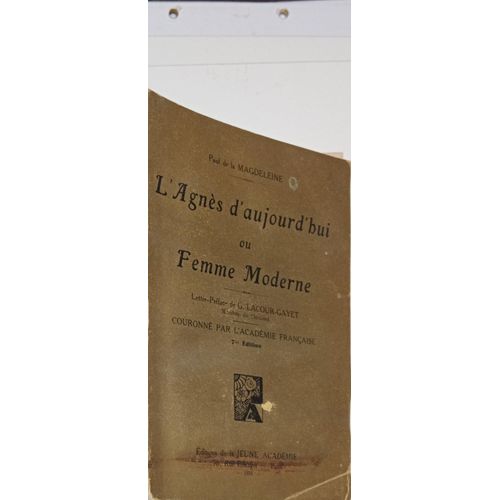 L Agnes D Aujourd Hui Ou Femme Moderne Dédicace Paul De La Magdeleine 1934 (B)