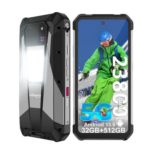 Unihertz Tank 3 Pro 5G Téléphone Portable Incassable,23800mAh,32GO+512GO Noir