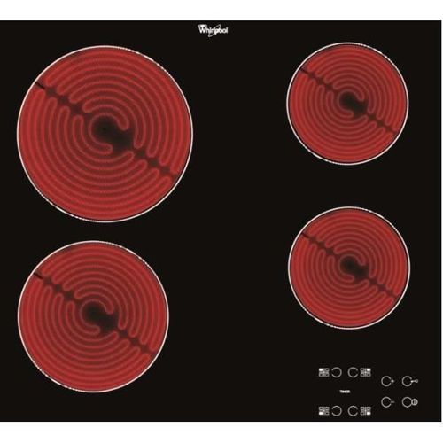 Whirlpool AKT 8090/NE - Vitrocéramique - 4 plaques de cuisson - Niche - largeur : 56 cm - profondeur : 49 cm - sans cadre - noir