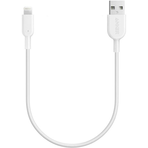 Hamiltion-Cable Iphone, Powerline Ii Câble Lightning Vers Usb Résistant Certifié Mfi Pour Iphone Xs/Xs Max/Xr/X/8/8 Plus/Se/7/7 Plus/6S/6/6 Plus/5S/5/Ipad Pro(Blanc, 0,3M)