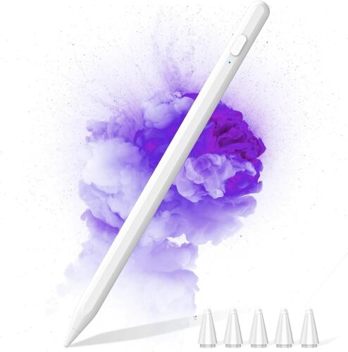 MEVRONISSHOP-Stylet Universel pour Tablette Android Samsung Lenovo Huawei Xiaomi Vivo avec 5 Astuces Pointe de 1.5 mm Charge Rapide 30min Adsorption Magnétique