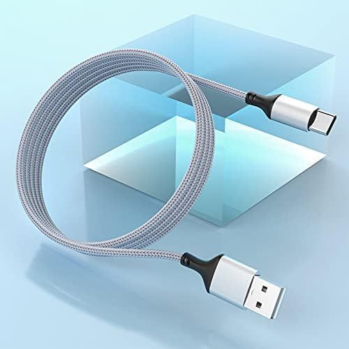 ERSAN-Câble USB C extra long de 5 m Câble de charge USB A vers type C nylon tressé de qualité supérieure Pour Samsung Galaxy S10/S9/S8 Plus, Note 10 9 8, PS5, LG V30 V20 G6 G5