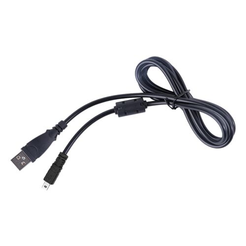 JGD-Câble Données Data de Charge USB UC-E6,Câble USB compatible avec Panasonic/Lumix/Nikon DSLR D750 D5300 D3200 Coolpix L340 L32 A10 P520 S6000/9200,1,5 m(Noir)