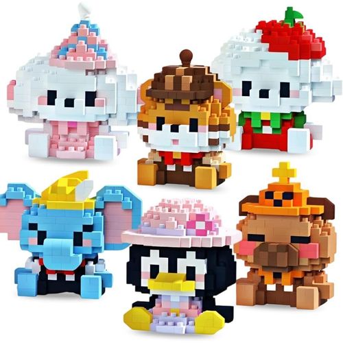lbgwp60-Animaux Briques De Construction - Bichon Frisé, Pingouin, Capybara, Éléphant, Maltais, Tigre, Mignons Micro Blocs De Construction Ornement De Maison Créatif Pour Les Enfants De Plus De 3 Ans