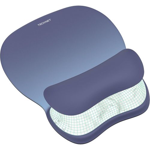 Mouse Pad and Wrist Rest, Ergonomic Gel Mouse Pad, Quick Rebound, Waterproof Lycra Fabric, Non-Slip PU Base, Perfect for Computer, Office (Gradient Purple)