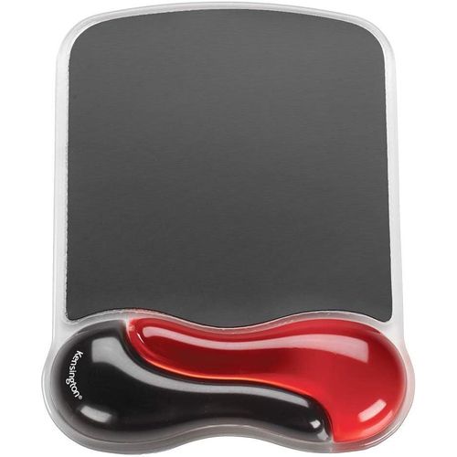 Mouse Pad with Wrist Rest-Ergonomic and Compatible with Laser/Optical Mouse for Great Comfort-Red/Black (62402)