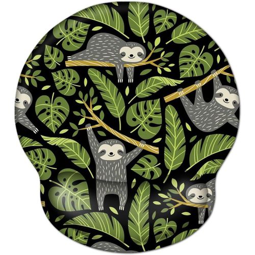 Mouse Pad with Gel Cushion and Wrist Rest-Sloth Design