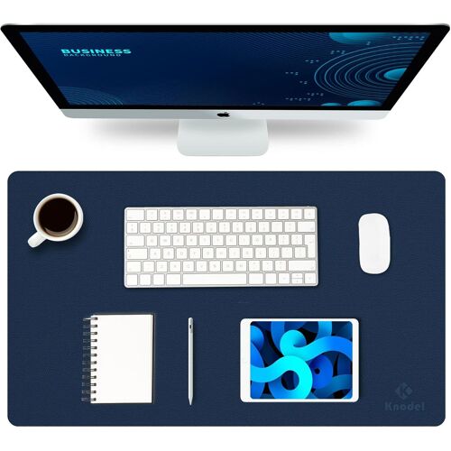 JGD-Tapis de bureau en cuir, petit tapis de souris, tapis de clavier, tapis de protection pour ordinateur et ordinateur portable, tapis de bureau pour écrire, sous-main et housse (60 x 35 cm,