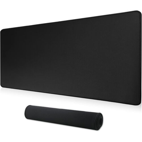 KALANKA-Grand Tapis de Souris pour clavier Tapis à souris de Bureau Surface Lisse et Base en caoutchouc antidérapante Chiffon doux Mouse Pad XXL 60 x 30 x 0,3 CM, noir