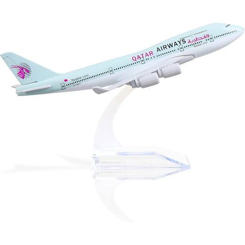 Dda-Modèle D'avion 1/400 Pour Boeing 747 Qatar Airways En Métal Moulé Sous Pression Avec Support, Modèle Airline, Alliage, Affichage, Kit De Modélisation Pour Les Amateurs D'aviation, Cadeau
