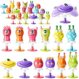 DDA-18Pcs Petit Jouet à Ressort, Jouets Sauteurs de Noël, Enfant Jumping Toys, Jouet Pop-up de noël, pour Maison, Bureau, école (Couleur aléatoire)