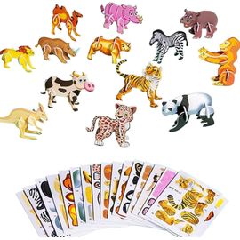 DDA-Puzzles de Dessin Animé 3D, 25 PCS Puzzles 3D Éducatifs, Puzzles for Kids, Puzzle d'animaux 3D, Jouets Éducatifspuzzle 3D Enfant, 3D Puzzles, pour Educational Toys for Boys & Girls (A)