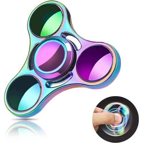 KAL-Hand Spinner Edc Jouet Fidget Spinner Metal Durable High Speed Stainless Steel Bearing 2-5 Min Spins Focus Finger Gyro Fidget Toys Pour Adultes Enfants Coloré