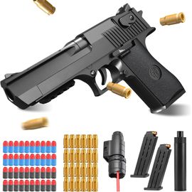 KALANKA-Pistolet Jouet avec Balles Souples,Pistolet à Balle Molle,Eva Mousse Jouet Blaster avec Chargeur éjectable et Balles,Pistolet Jouet Mousse Blaster,pour 14+ Cadeaux pour Enfants