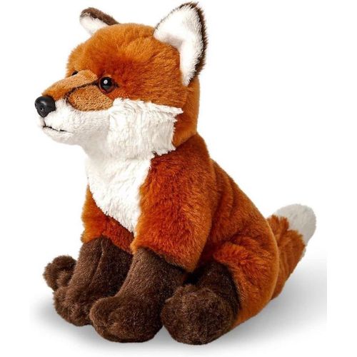 Kgabery-Renard Roux Assis-21 Cm (Hauteur)-Peluche Renard-Doudou