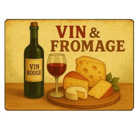 Planche À Découper Vin Et Fromage  28,5 X 20 Cm