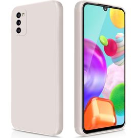 Coque Pour Samsung Galaxy A41 Case En Silicone, Etui De Protection Antichoc Etui Housse Silicone Ultra-Mince Avec Couche Intérieure En Fibre Et Protection Pour Caméra, Blanc