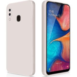 TIANYI-Coque pour Samsung Galaxy A20E Case en Silicone, Etui de Protection Antichoc Etui Housse Silicone Ultra-Mince avec Couche Intérieure en Fibre et Protection pour Caméra, Blanc