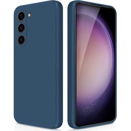 Coque pour Samsung Galaxy S23 Plus 5G Case en Silicone, Etui de Protection Antichoc Etui Housse Silicone Ultra-Mince avec Couche Int¿¿rieure en Fibre et Protection pour Cam¿¿ra, Bleu