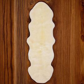 Vidaxl Tapis En Peau De Mouton 60 X 180 Cm Blanc