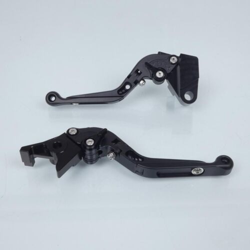 Levier Frein Droit Myra Pour Moto Kawasaki 600 Zx-6 R Ninja 1995 À 1999 Alu Cnc Noir / Paire Neuf