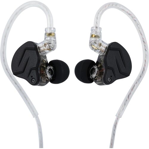 acdsgd-KZ ZSN Pro X Écouteurs Hybrides en Métal avec Double Pilote 1BA+1DD HiFi Intra-Auriculaires avec Câble Détachable Encastré 2Pin(Gris, avec Micro)