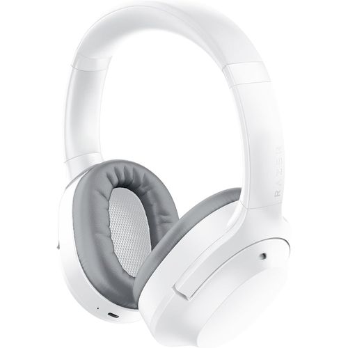 SUBZONAL-Razer Opus X - Casque sans Fil de Basse Latence avec Réduction Active du Bruit ANC (Haut-parleurs de 40mm, Microphone intégré, Jusqu'à 40 Heures de Batterie) Blanc Mercury