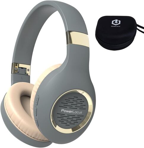 Casque Bluetooth Sans-Fil, Casque Audio Avec Microphone Intégré, Basses Fréquences Stéréo Hi-Fi, Confortable Cache-Oreilles Pour Les Cours En Ligne, Téléphones Portables, Tablettes, Pc,Tv