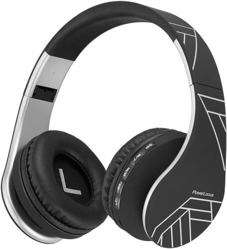 LORANKA-Casque Bluetooth, Casque Audio sans Fil Supra-Auriculaire avec Microphone intégré, Stéréo HD, Micro SD/TF Mode, FM Radio, Pliable avec Un étui,Connexion à 2 Appareils pour iPhone/PC/TV/Mac
