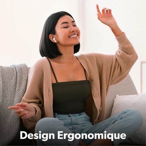 SUBZONAL-Ecouteurs Bluetooth sans Fil Collection Exclusiv', Ecouteurs Bluetooth 5.3 avec Micro intégré, 15h de Lecture, Contrôle Tactile, Oreillette Bluetooth Semi Intra Auriculaires - Modèle Flower