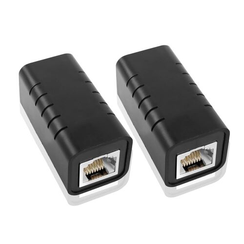 Lot de 2 parasurtenseurs RJ45 Ethernet 8P 8C RJ45 femelle vers femelle pour routeurs, ordinateurs portables, commutateurs, ordinateurs, etc