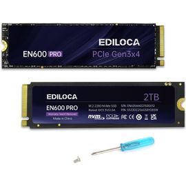 ChenQuanSarl-En600 Pro Ssd 2 To Pcle 3.0X4, Nvme M.2 2280, Jusqu'À 3500 Mo/S, Disque Ssd Interne, Cache Slc 3D Nand Tlc, Autocollant De Refroidissement En Graphène, Stockage Pour Pc