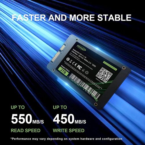 SUBZONAL-FS810 Disque SSD Interne 2To 2,5 Pouces - SATA III 6 GB/s, SSD Interne 3D NAND TLC, jusqu'à 550Mo/s, Compatible avec Ordinateur Portable et PC de Bureau