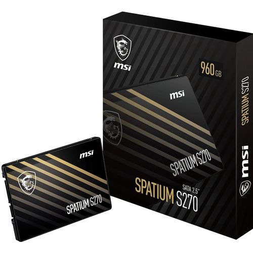 ytseazn-Spatium S270 Sata 2.5"" 960Gb- Disque Ssd Interne 960 Go,Sata Iii 6 Gb/S,2,5"",Lecture 500Mb/S & Écriture 450Mb/S,3D Nand,Sécurité Des Données Intégrée,Center,500 Tbw,Garantie 5 Ans