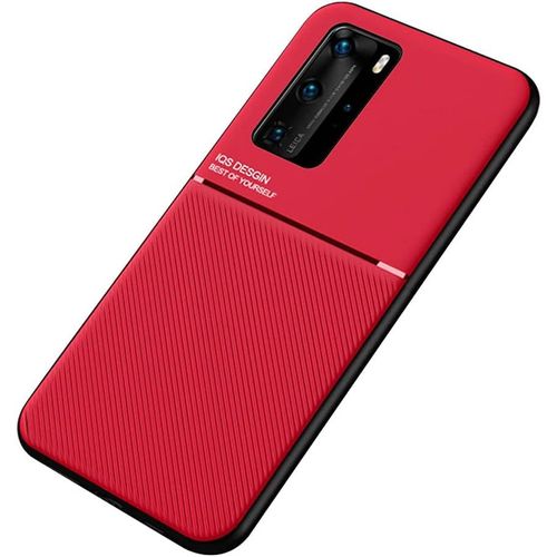 Coque Housse Etui Plaque De Metal Integree Pour Huawei P40 Pro - Rouge