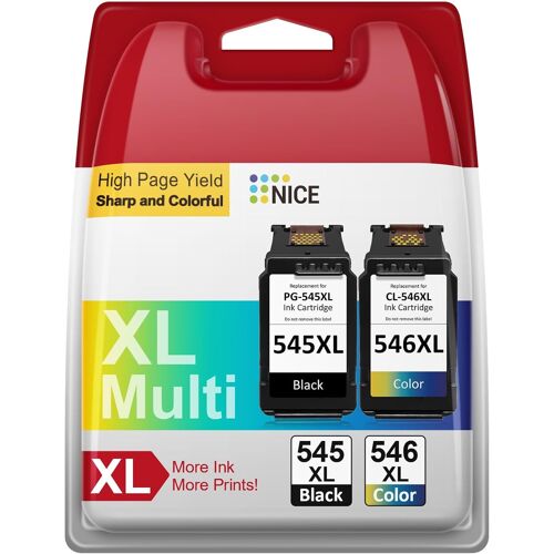 Cartouche 545-546, PG-545XL CL-546XL Compatible avec Cartouche Canon 545 546 pour Encre Canon 545 546, PG 545 CL546 XL pour Pixma TS3350 TS3300 TS3355 MG2550s MG2555s TR4550 MG2950 MX495 TS3150 MG3050