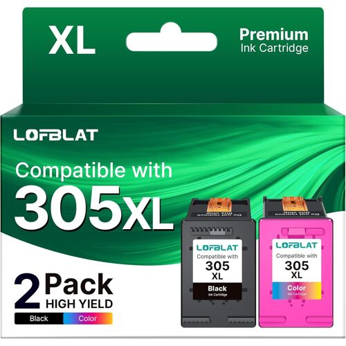 JEXNOVASHOP-305 305XL Encre Remplacement Cartouche pour HP 305 XL Noir et Couleur Cartouches pour HP DeskJet 2720e 2722e 2700 2710 2720 4130e 4120e 4110 4120 Envy 6020e 6030e 6010 6010e 6020 6400