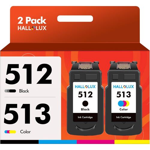 PG-512 CL-513 Black Tri-Colour Ink Cartridge Replacement for Canon 512 PG-512 CL-513 PG-512XL CL-513XL for Canon Pixma MP495 MP230 MP270 MX420 IP2700 (Pack of 2)