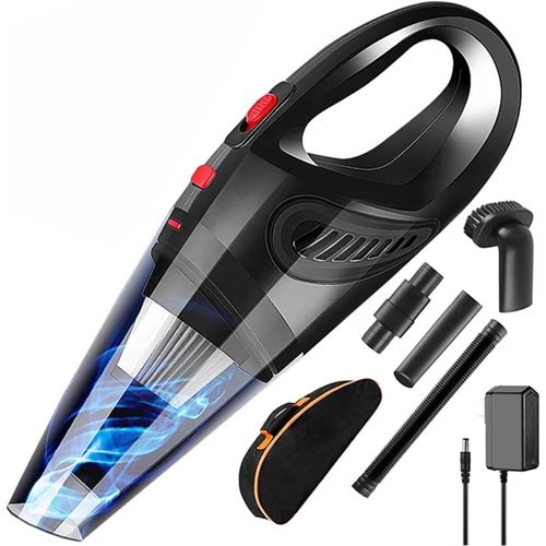 LETNERNY-Handheld Vacuum Cleaner, Aspirateur À Main Sans Fil 30 Min Forte Puissance D'Aspiration Rechargeable À Sec Humide,Aspirateur Léger 120 W 6000 Pa Pour Voitures,