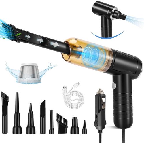 Dernière Version 2024 Aspirateur De Voiture, 25000 Pa Sans Fil, Mini Aspirateur À Main, 12 V Cc 2,05 M, Câble Pour Allume-Cigare, 6000 Mah, Aspirateur À Main Humide Et Sec, Pour La