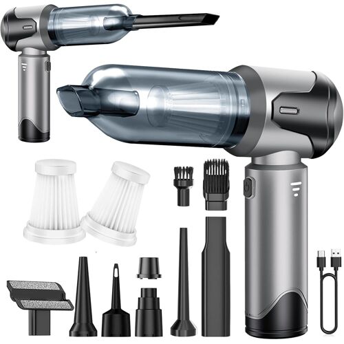 Aspirateur à Main, 15000Pa Aspirateur à Main sans Fil, 3 en 1 Rechargeable Portable Léger, Mini Aspirateur 3 Vitesses, pour Voiture, Bureau, Maison, Cuisine et Poils d'animaux