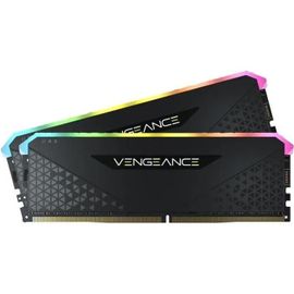 CORSAIR Vengeance RGB RS - DDR4 - kit - 32 Go: 2 x 16 Go - DIMM 288 broches - 3600 MT/s / PC4-28800 - CL18 - 1.35 V - mémoire sans tampon - non ECC - noir