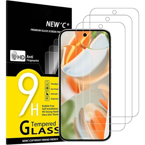 Ersan-Lot De 3, Verre Trempé Pour Google Pixel 10/10 Pro,Google Pixel 9/9 Pro Film En Protection Écran Efficace Contre Les Rayures - Sans Bulles - Ultra Résistant- Dureté 9h Glass