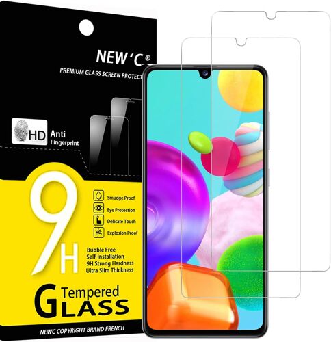 Pack Of 2 Tempered Glass Screen Protectors For Samsung Galaxy A41 - Bubble-Free - Ultra Resistant (0.33 Mm Hd Ultra Transparent) 9h Hardness Glass