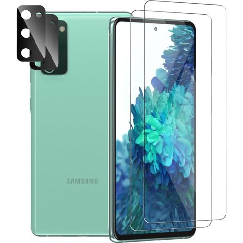 Kal-Verre Trempé Pour Samsung Galaxy S20 Fe Pièces] + Caméra Arrière Protecteur Pièces],9h Dureté/Sans Bulles/Anti Rayures,Film Protection Écran Pour Samsung Galaxy S20 Fe