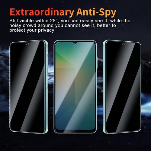 3 Pièces Verre Trempé Anti-Espion Pour Samsung Galaxy A06, Film Protection D'écran Contre Les Rayures, Sans Bulles, Dureté 9h Glass