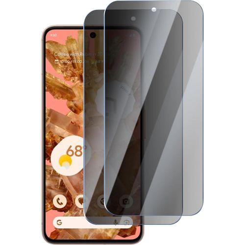 Kal-2 Pièces Protection Écran Verre Trempé Pour Google Pixel 8 Anti-Espion Vitre Protection Film Dureté 9h Glass Sans Bulles Anti Rayures