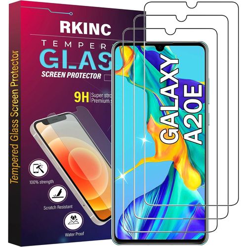 Verre Trempé [Lot De 3] Pour Samsung Galaxy A20e, Film Protection Écran, Dureté 9h 0,33 Mm Hd Glass [Sans Bulles D'air][Résistant Aux Rayures][Garantie À Vie]
