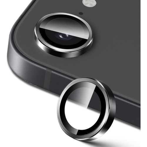 Pour Iphone 16e Protection Caméra, 9h Individuels Lentille Protecteurs D'écran, Anneau En Métal + Verre Trempé, Hd Anti-Rayures Protecteur Film -Noir