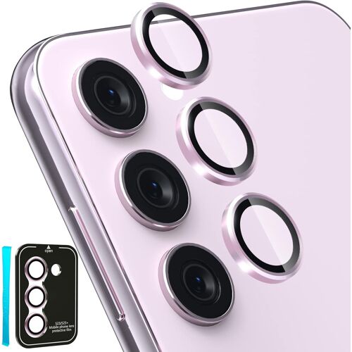 Protective Lens For Samsung Galaxy S24/S23/S23+ 5g, [3+2 Pieces] 9h Tempered Glass Rear Camera Screen Protector, Pink